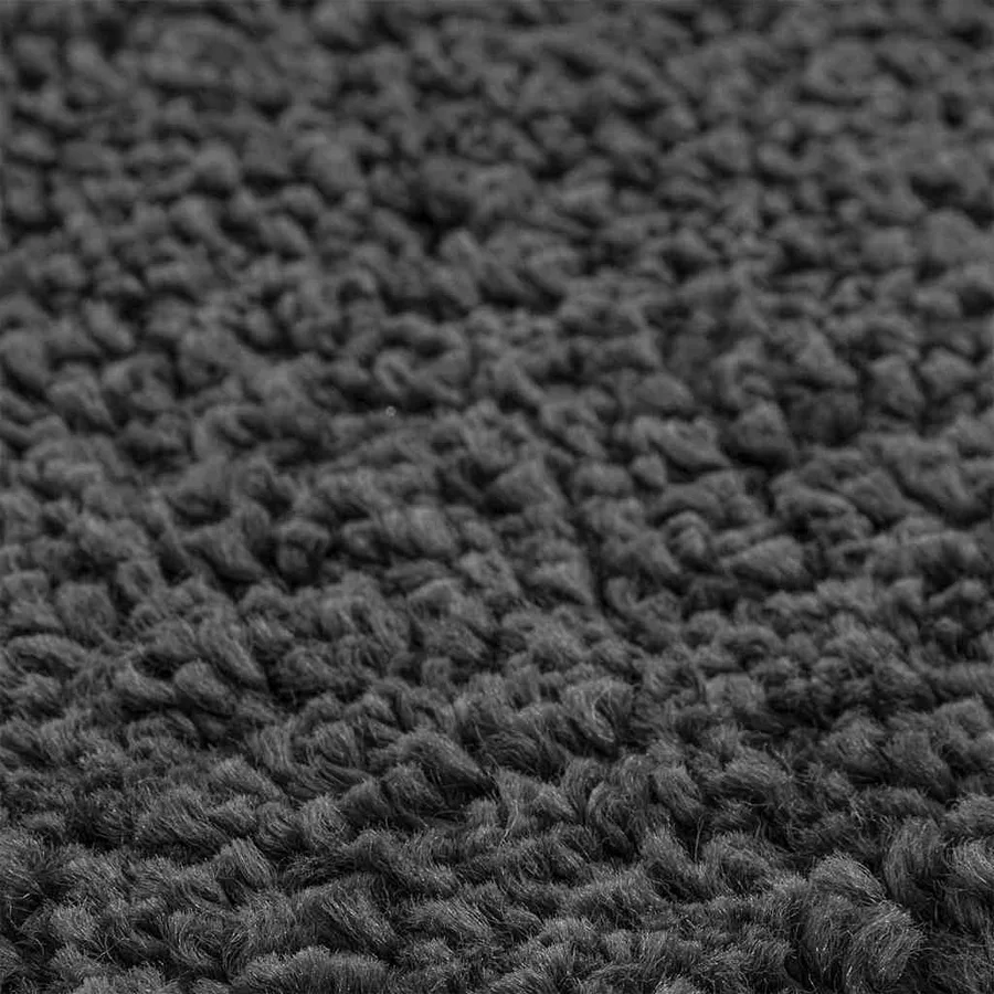 Tapis Shaggy Anti-dérapant Gris foncé 160 x 160 cm PP - 5