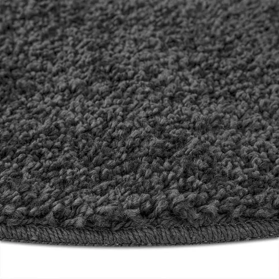 Tapis Shaggy Anti-dérapant Gris foncé 160 x 160 cm PP - 6