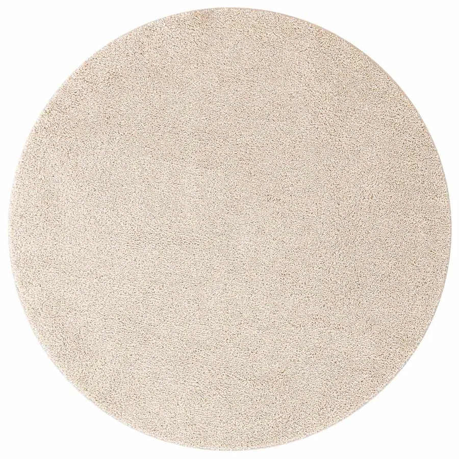Tapis Shaggy Anti-dérapant Crème 160 x 160 cm PP - 2