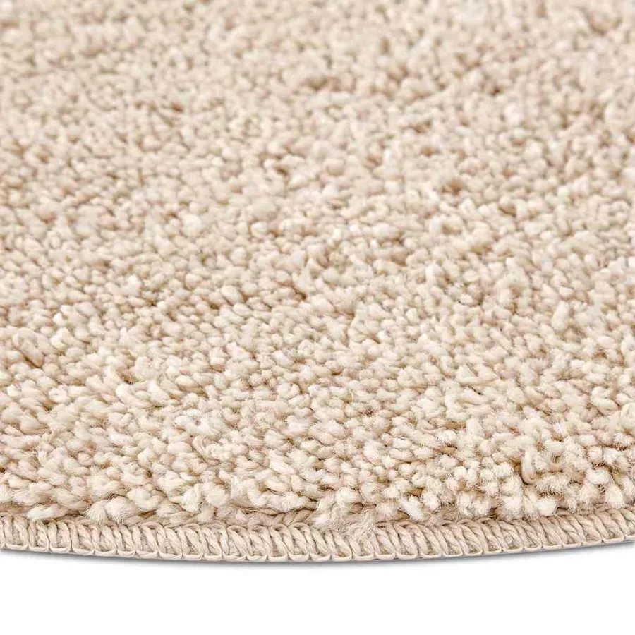 Tapis Shaggy Anti-dérapant Crème 160 x 160 cm PP - 6