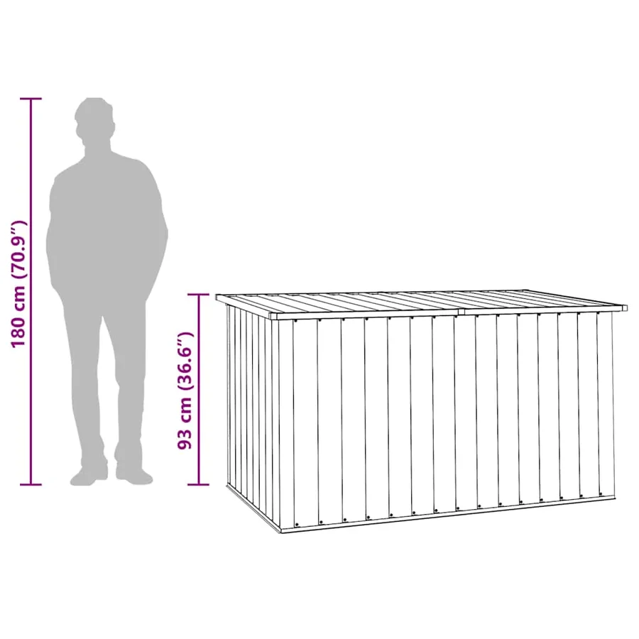 Boîte de rangement de jardin Marron 171x99x93 cm - 11