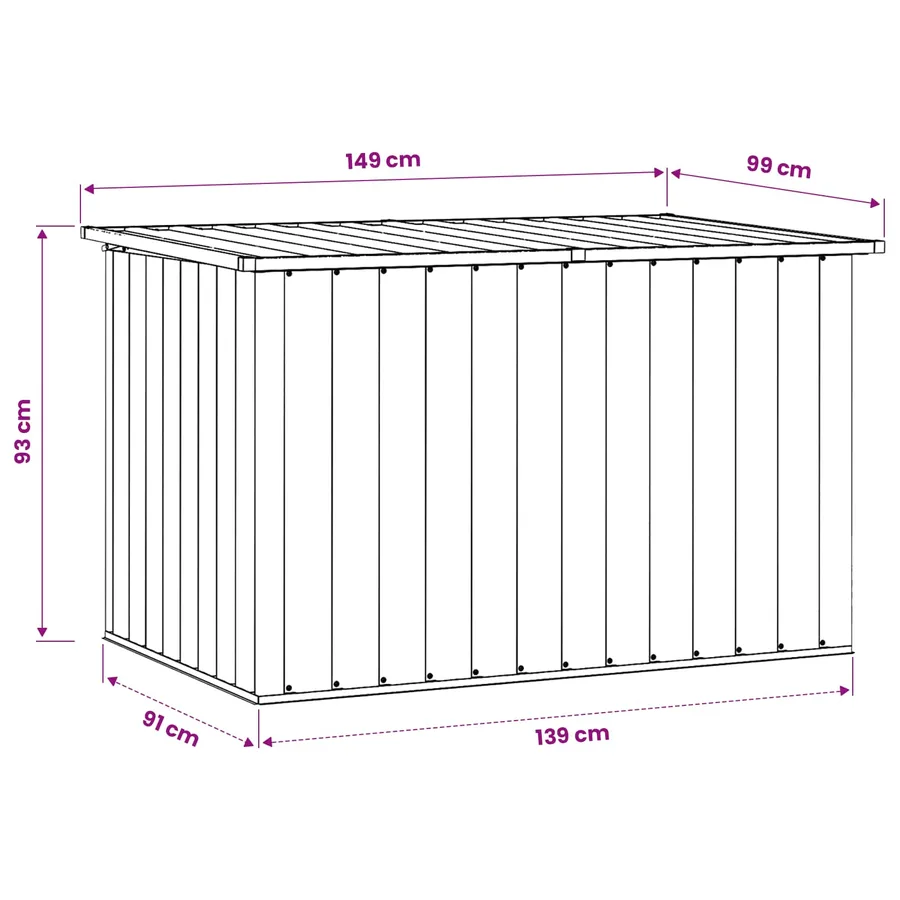 Boîte de rangement de jardin Marron 171x99x93 cm - 12