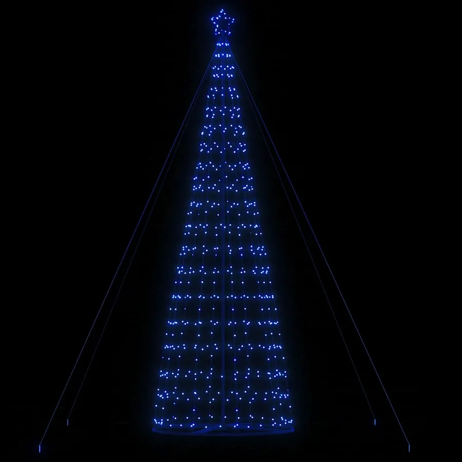 Sapin de Noël à LED 1534 LED bleu 500 cm