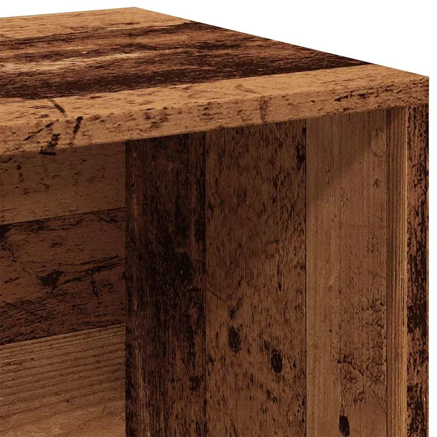 Boîtes de rangement LP vieux bois 69,5x34x36 cm bois ingénierie - 8