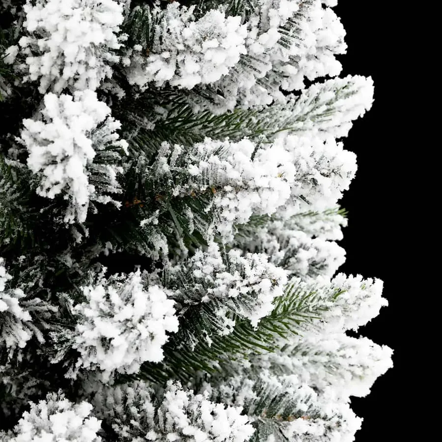 Sapin de Noël artificiel mince avec neige floquée 180 cm PVC/PE - 5