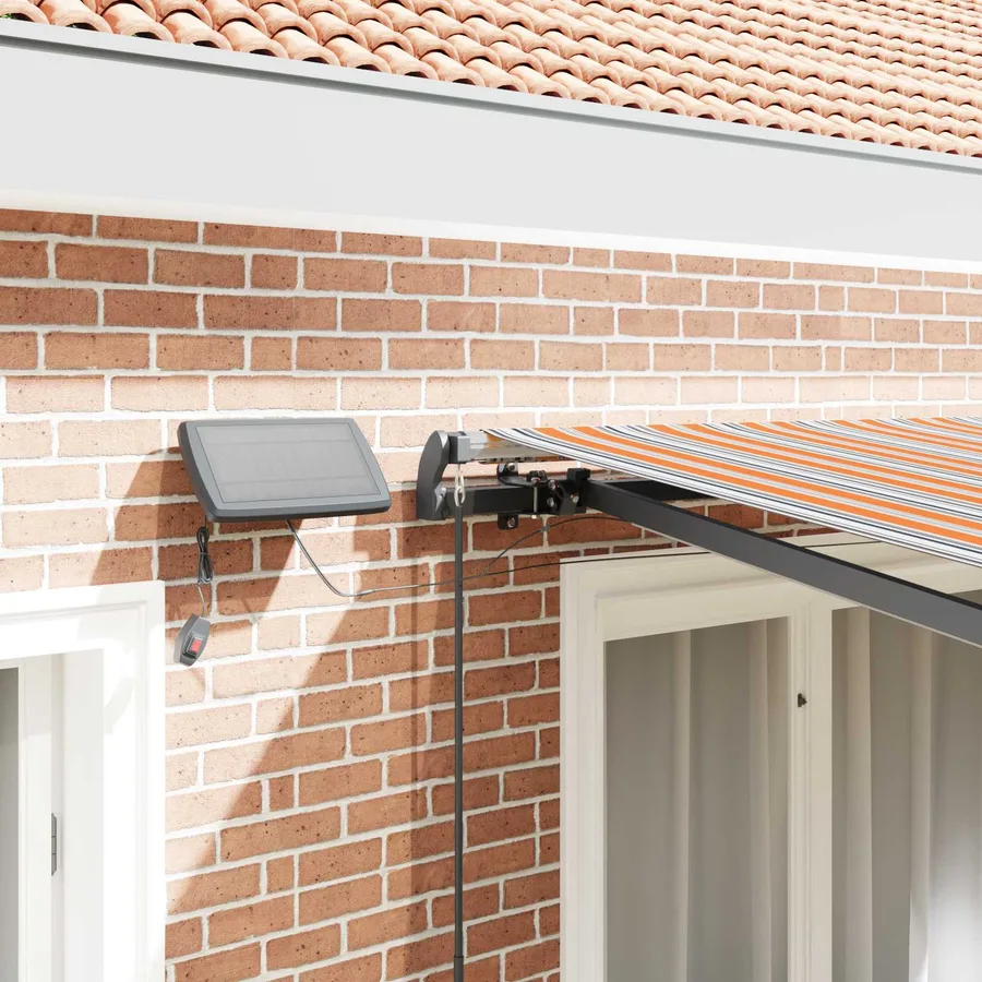 Auvent rétractable Multicolore 350 x 250 cm Tissu et Aluminium - 4