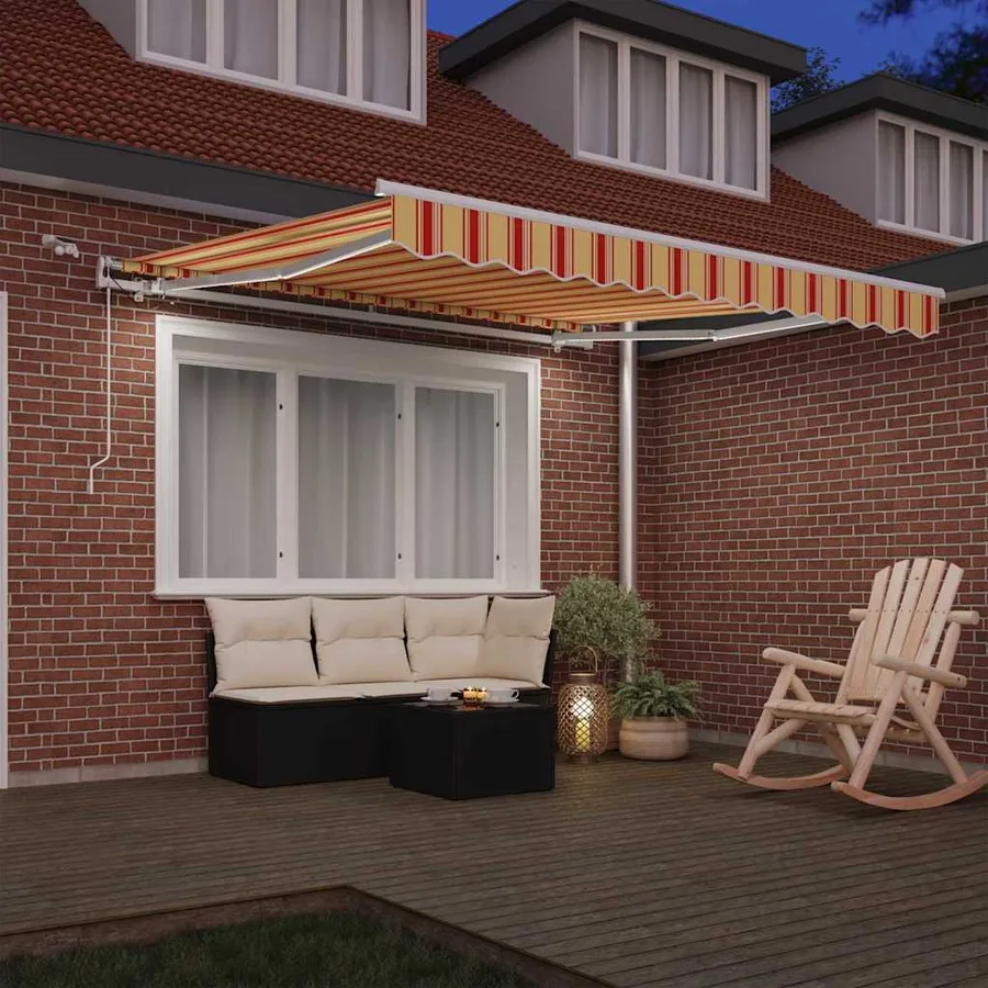 Auvent rétractable Jaune et Orange 350 x 250 cm Polyester - 3