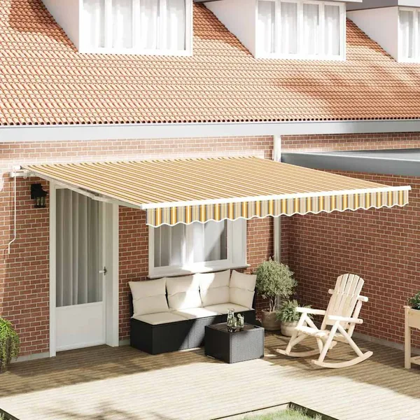 Auvent rétractable Multicolore 400 × 300 cm