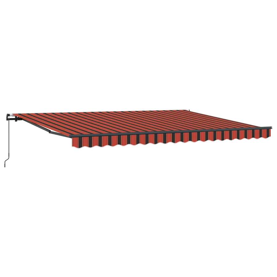 Auvent rétractable orange et marron 450 × 300 cm - 4