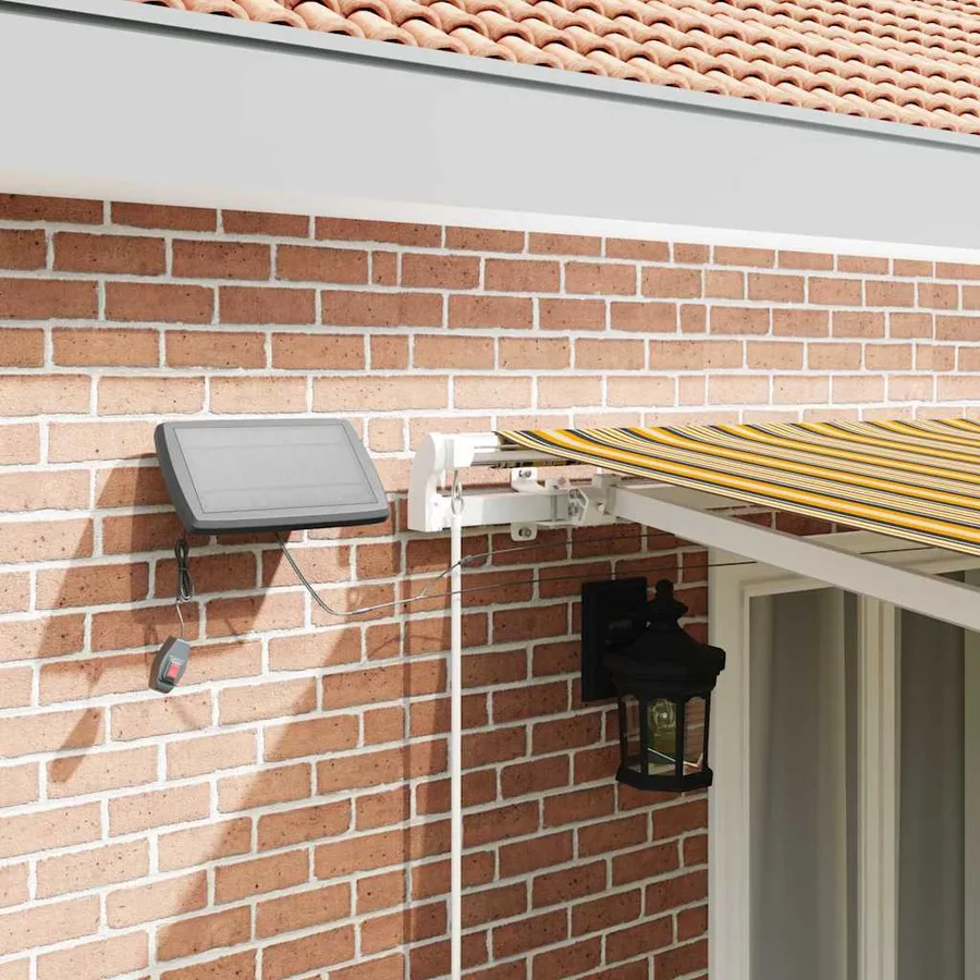 Auvent rétractable Multicolore 500 × 350 cm Tissu et Aluminium - 4