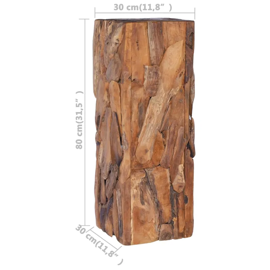 Table d'appoint 30x30x80 cm Bois de teck solide - 4
