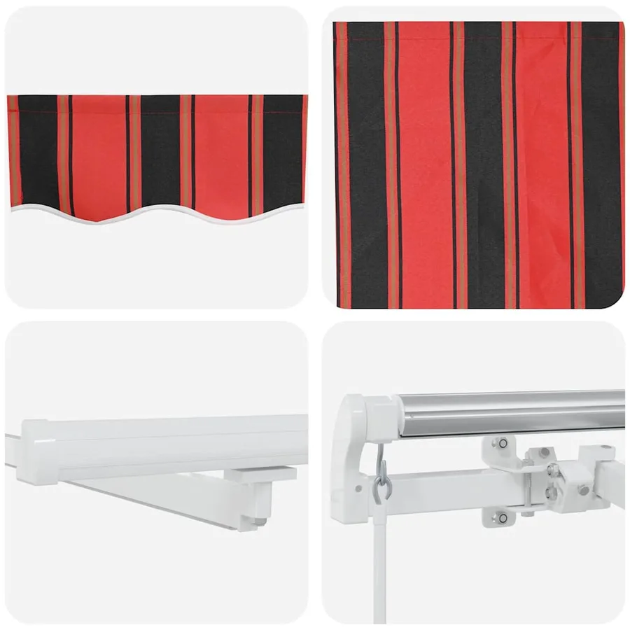 Auvent rétractable orange et marron 400 × 300 cm - 12