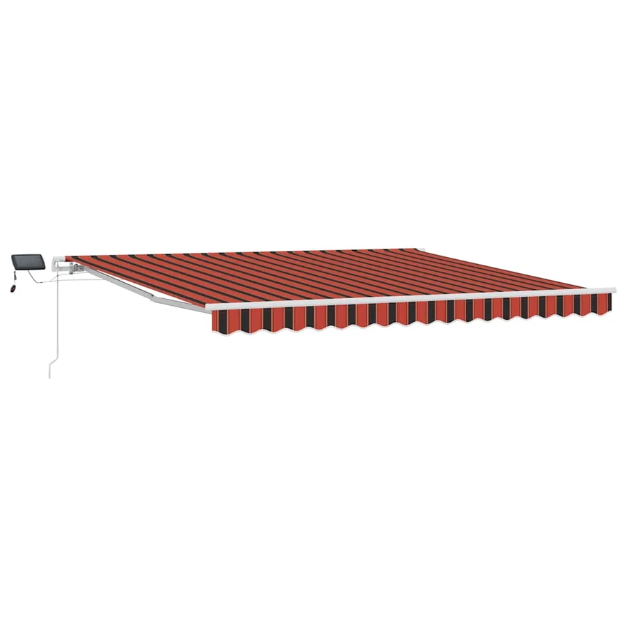 Auvent rétractable orange et marron 400 × 300 cm - 2