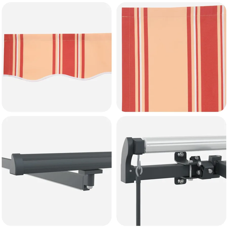 Auvent rétractable Jaune et Orange 400 × 350 cm - 8