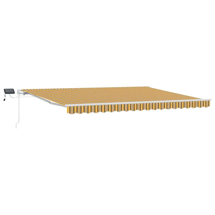 Auvent rétractable Multicolore 450 × 300 cm Tissu et Aluminium - 2