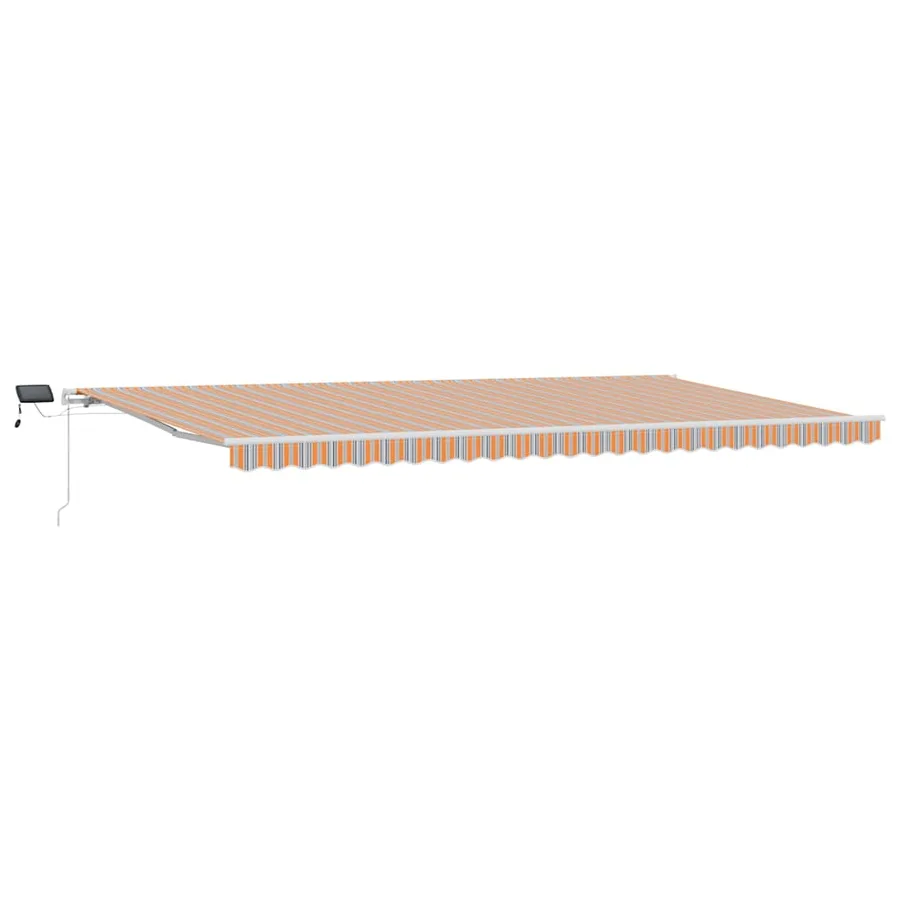 Auvent rétractable Multicolore 600 × 350 cm Tissu et Aluminium - 2