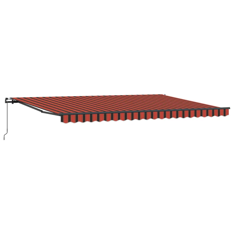 Auvent rétractable orange et marron 500 × 300 cm - 2