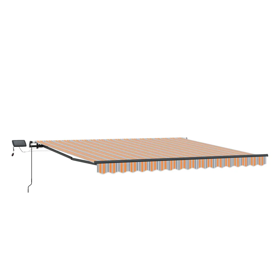 Auvent rétractable Multicolore 450 × 350 cm Tissu et Aluminium - 5