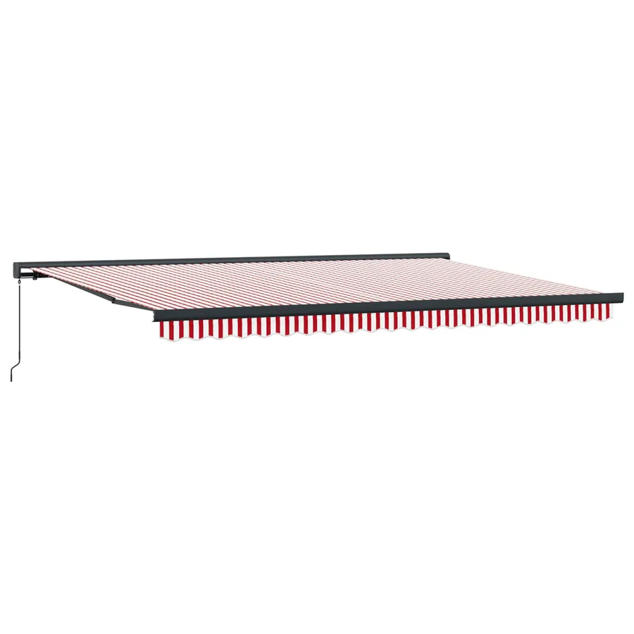 Auvent rétractable Rouge et Blanc 500 × 300 cm - 2