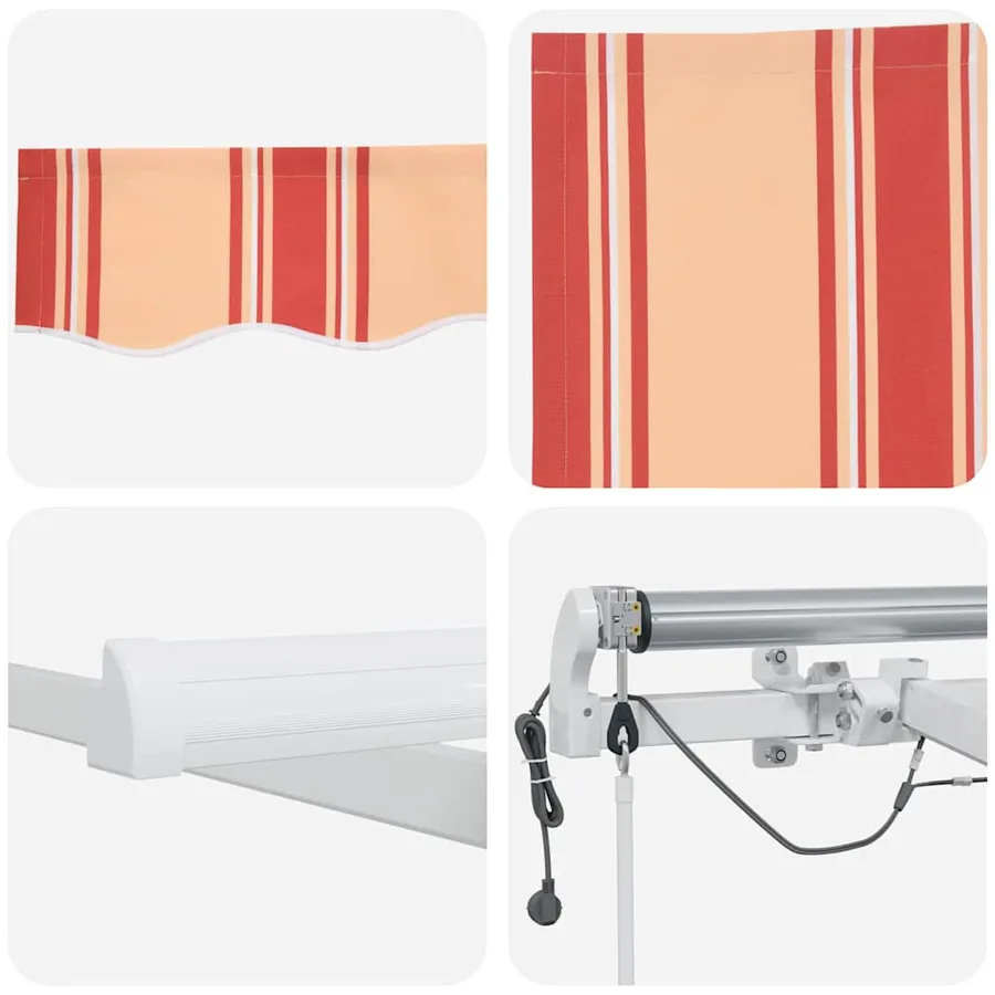 Auvent rétractable Jaune et Orange 500 × 350 cm Polyester - 10