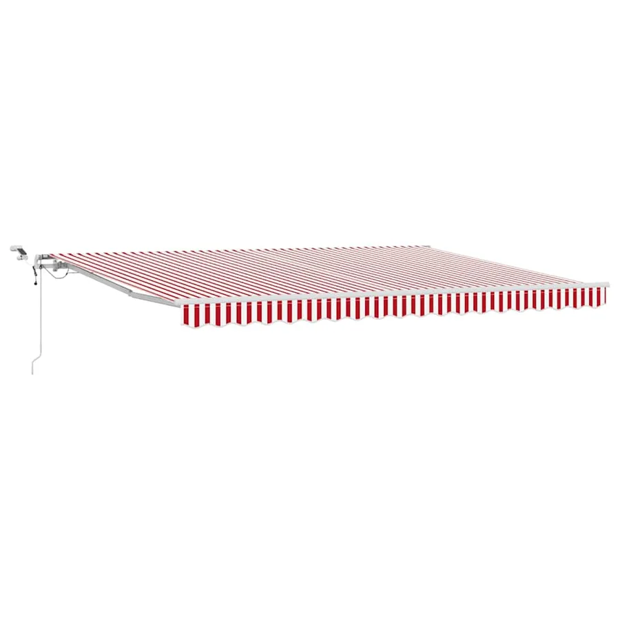 Auvent rétractable Rouge et Blanc 450 × 300 cm Polyester - 2