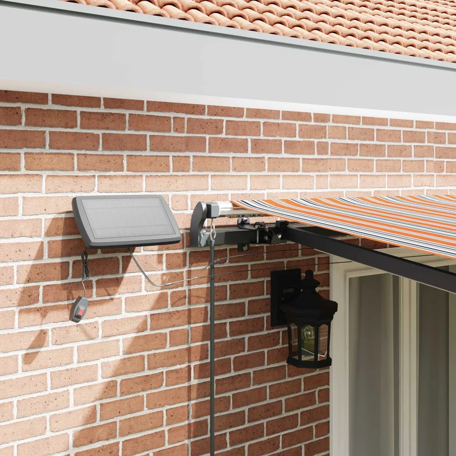 Auvent rétractable Multicolore 500 × 350 cm Tissu et Aluminium - 4