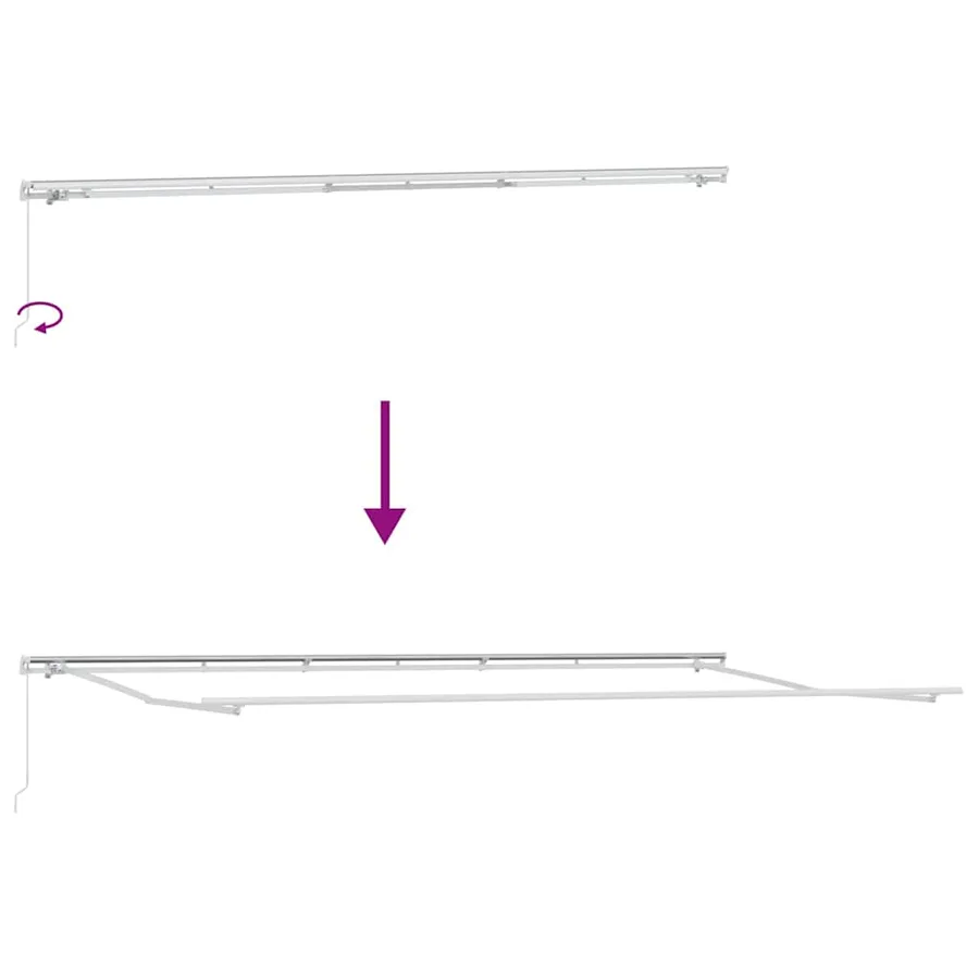 Auvent rétractable Multicolore 600 × 300 cm - 9