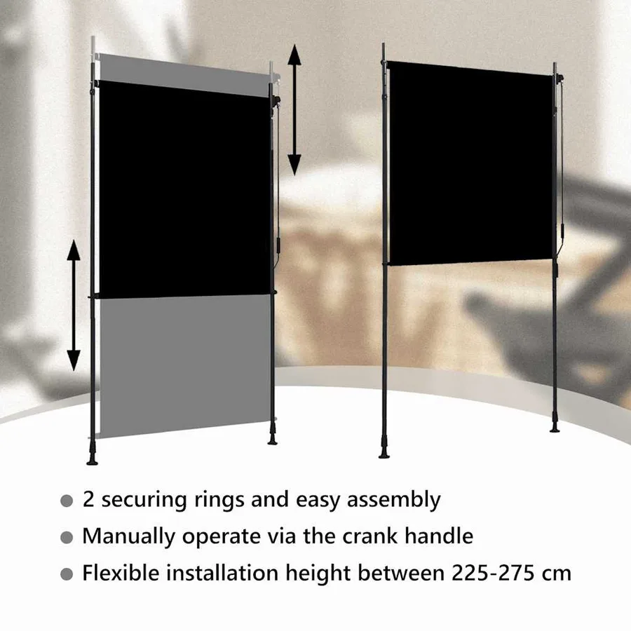 Store roulant d'extérieur 120 x 270 cm Anthracite - 9