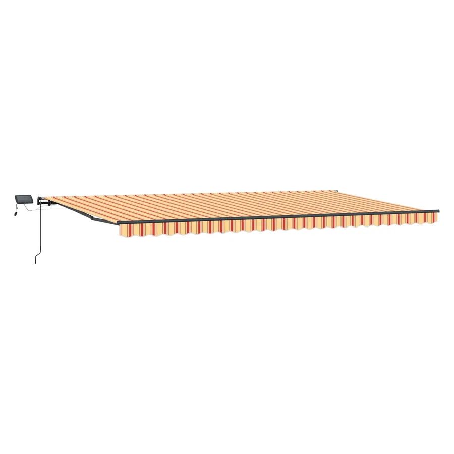 Auvent rétractable Jaune et Orange 600 × 300 cm - 5