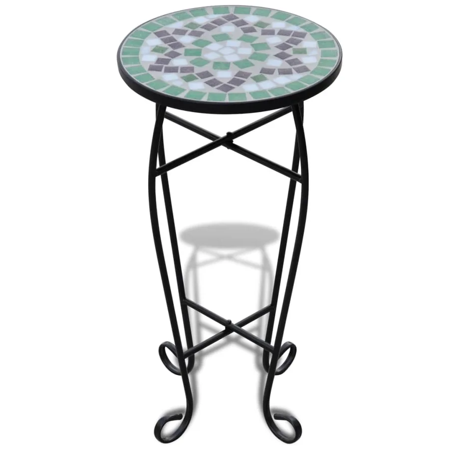Table d'appoint Mosaïque Vert et blanc - 2