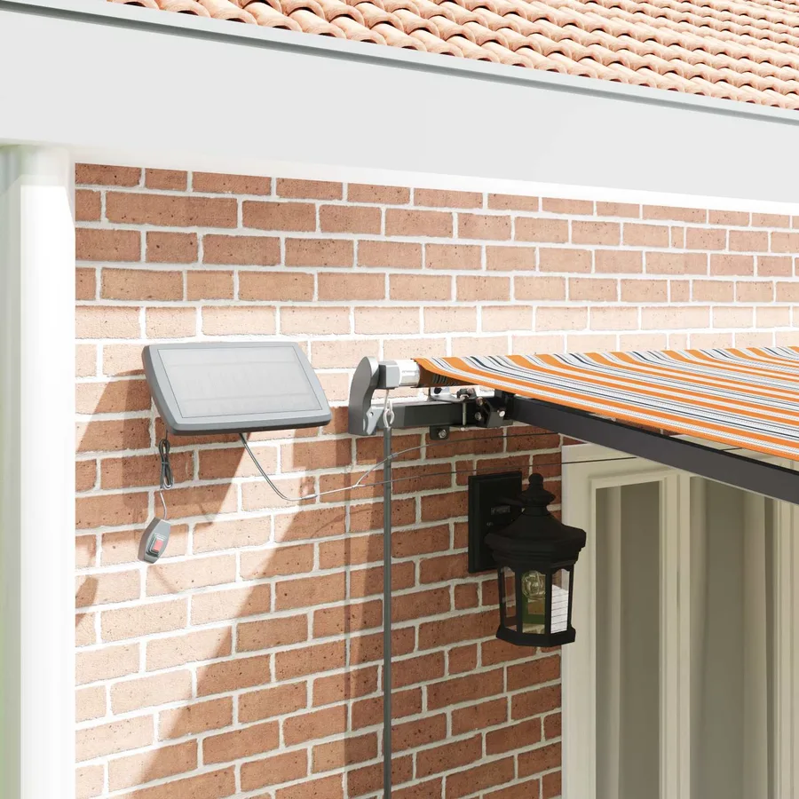 Auvent rétractable Multicolore 600 × 350 cm Tissu et Aluminium - 4