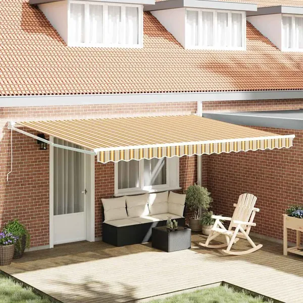 Auvent rétractable Multicolore 450 × 300 cm