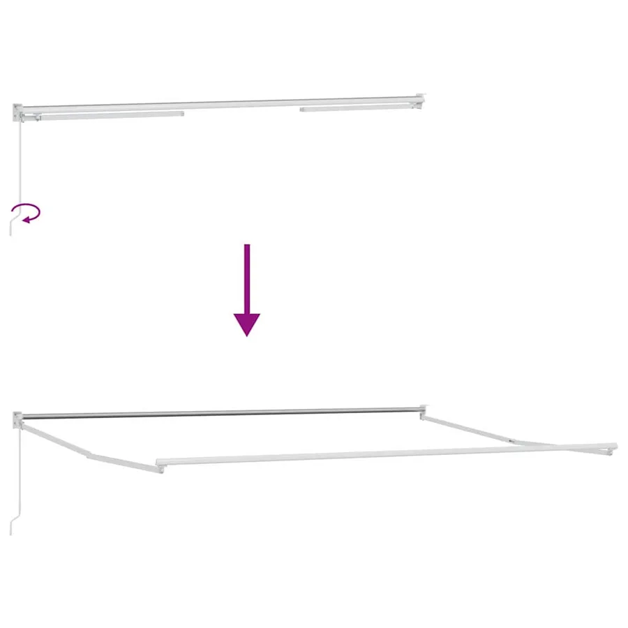 Auvent rétractable Multicolore 450 × 300 cm - 9