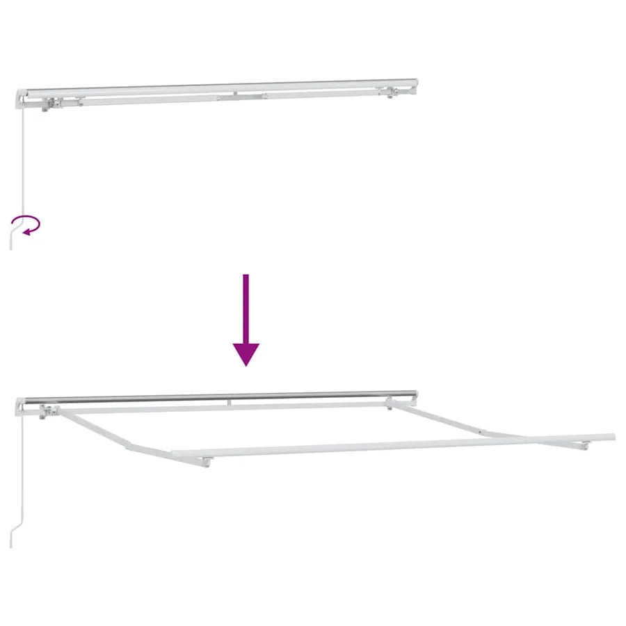 Auvent rétractable Multicolore 350 x 250 cm - 9