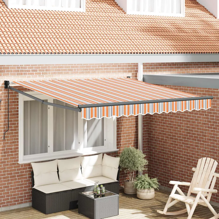 Auvent rétractable Multicolore 300 x 250 x 165 cm