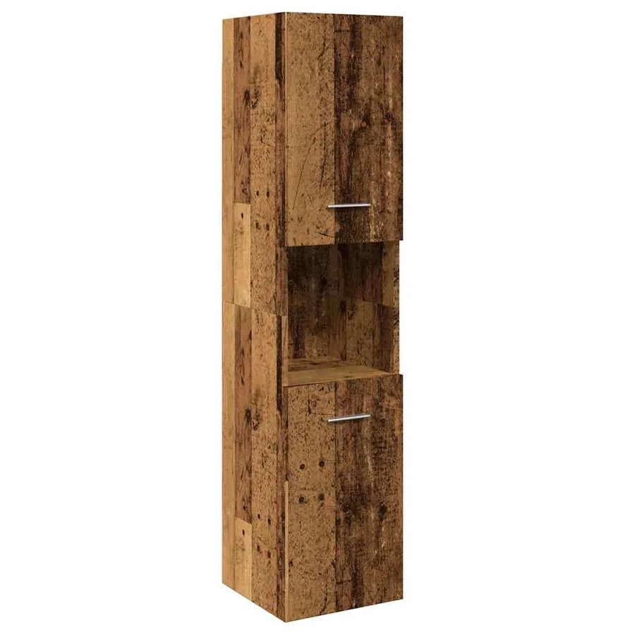 Armoire de salle de bain suspendue vieux bois bois d'ingénierie
