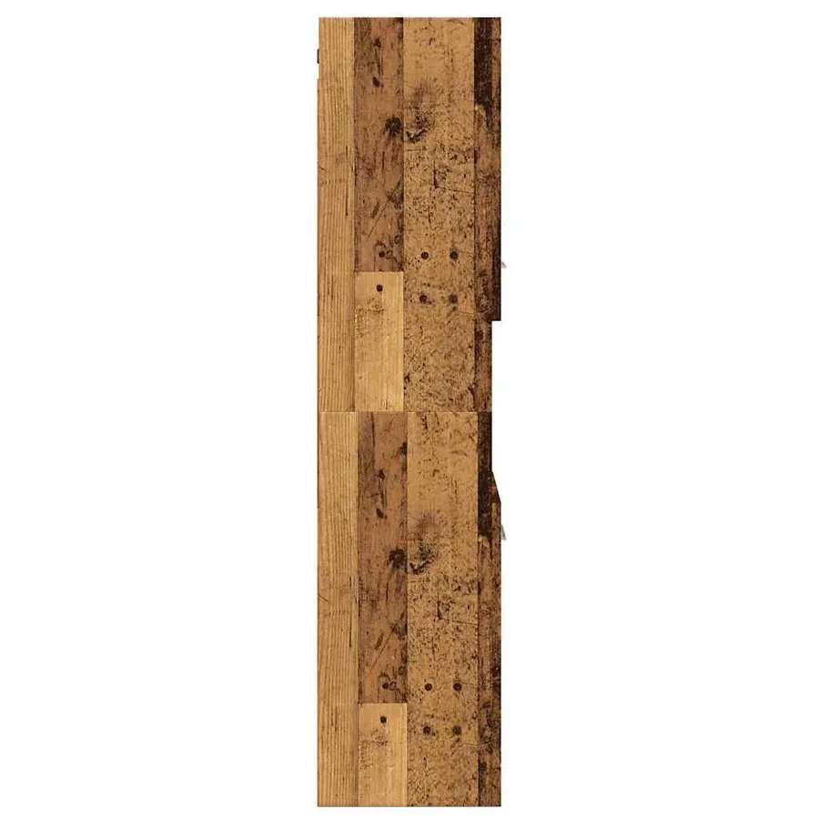 Armoire de salle de bain suspendue vieux bois bois d'ingénierie - 6