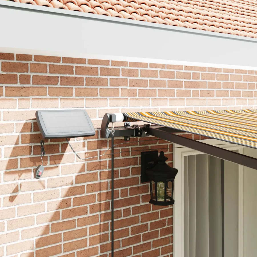 Auvent rétractable Multicolore 400 × 300 cm Tissu et Aluminium - 4