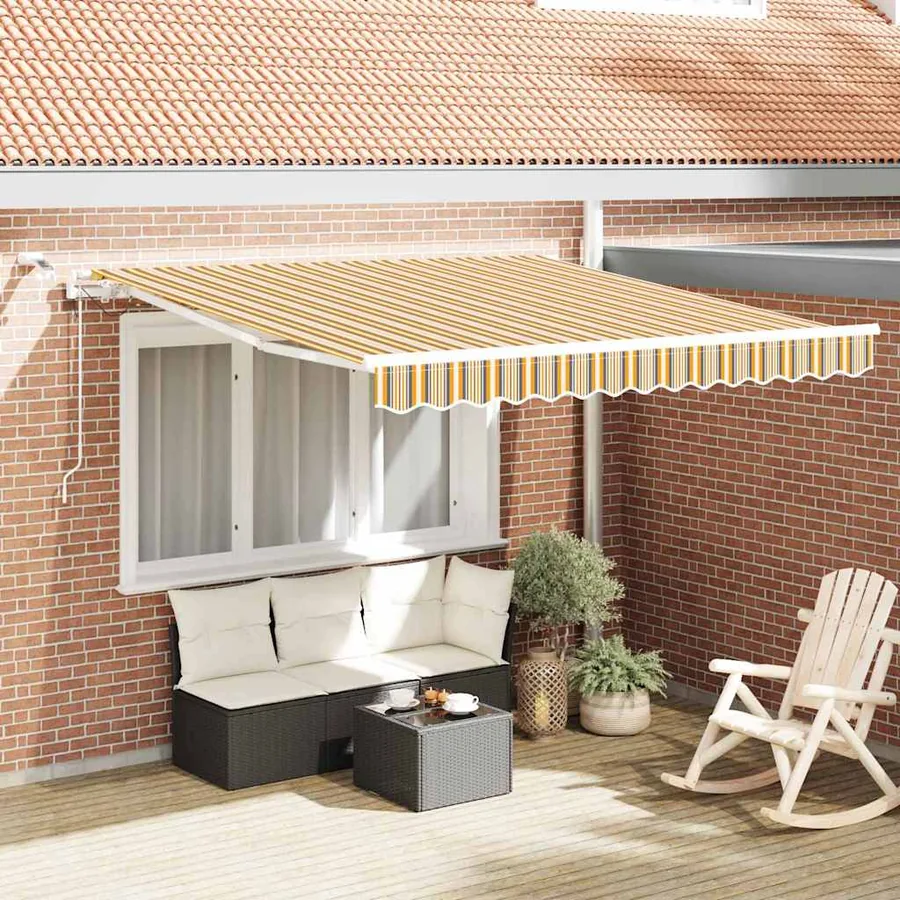 Auvent rétractable Multicolore 300 x 250 cm Polyester