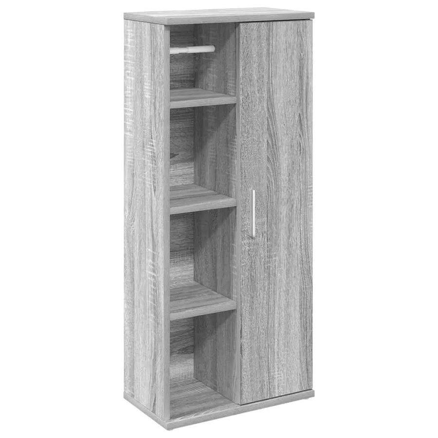Meuble de salle de bain avec porte-rouleau sonoma gris - 2
