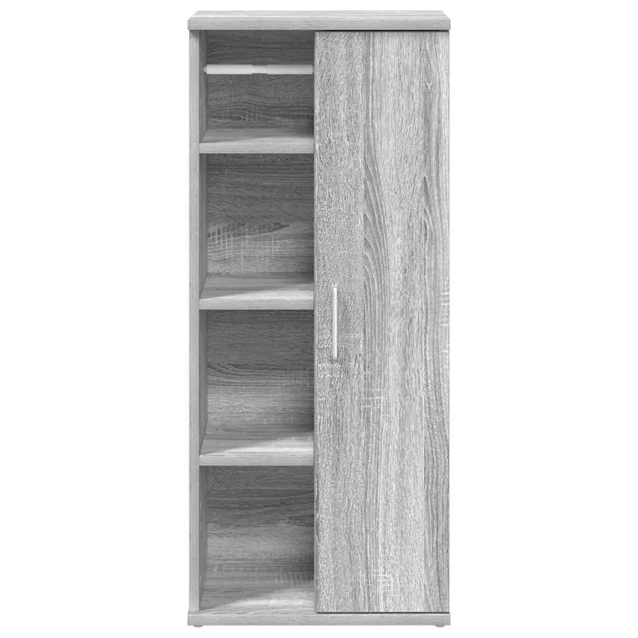 Meuble de salle de bain avec porte-rouleau sonoma gris - 4