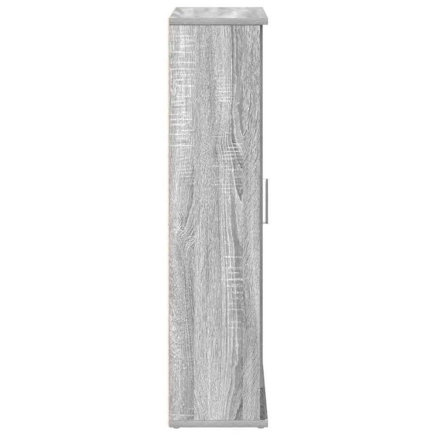 Meuble de salle de bain avec porte-rouleau sonoma gris - 6