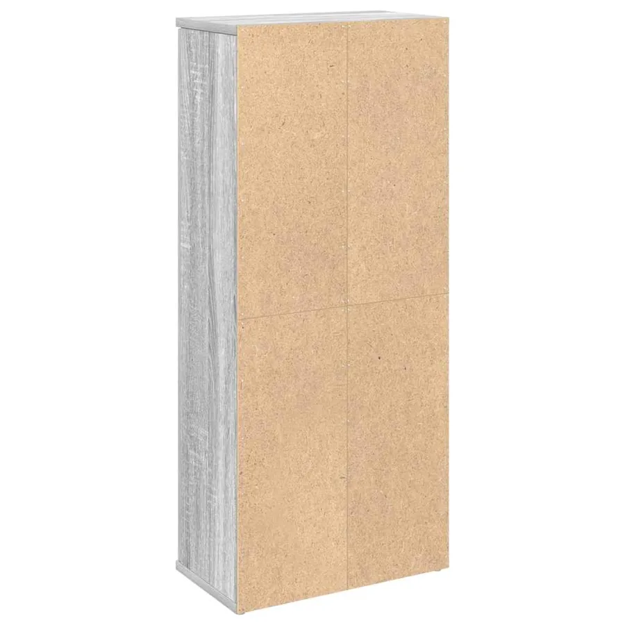 Meuble de salle de bain avec porte-rouleau sonoma gris - 7