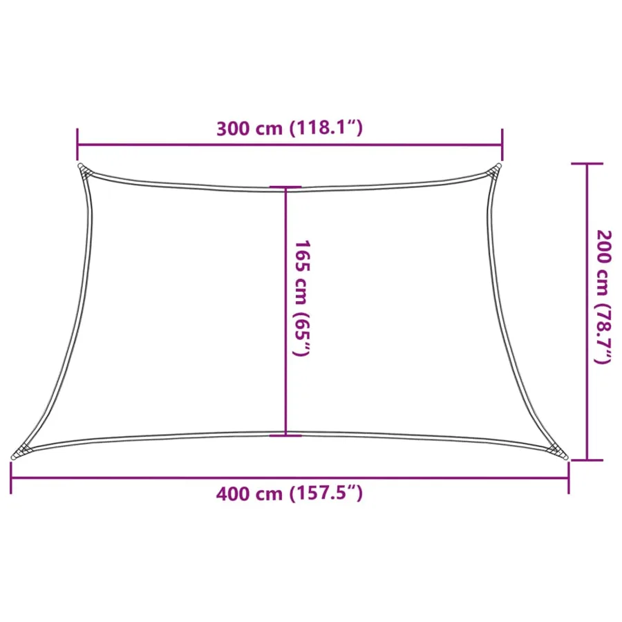 Voile d'ombrage 160 g/m² Anthracite 3/4x2 m PEHD - 10
