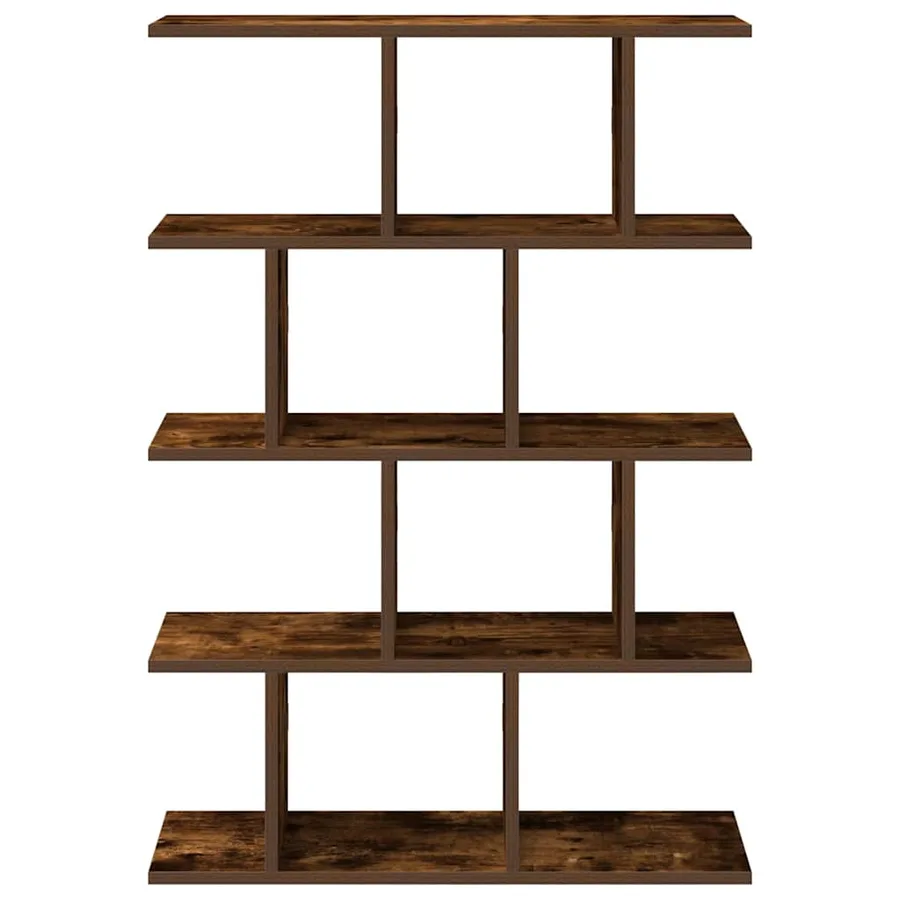 Étagère cube murale 12 compartiments chêne fumé bois ingénierie - 4