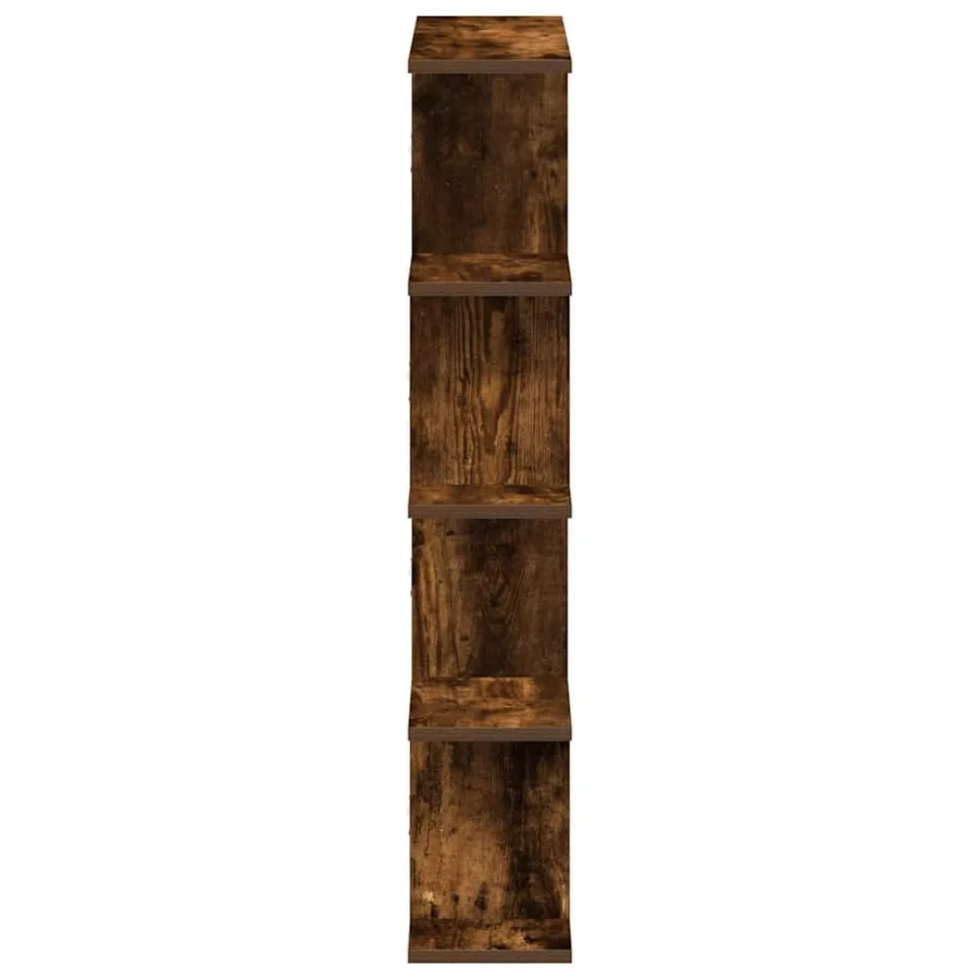 Étagère cube murale 12 compartiments chêne fumé bois ingénierie - 5