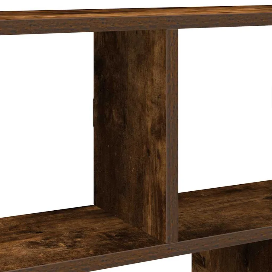 Étagère cube murale 12 compartiments chêne fumé bois ingénierie - 7