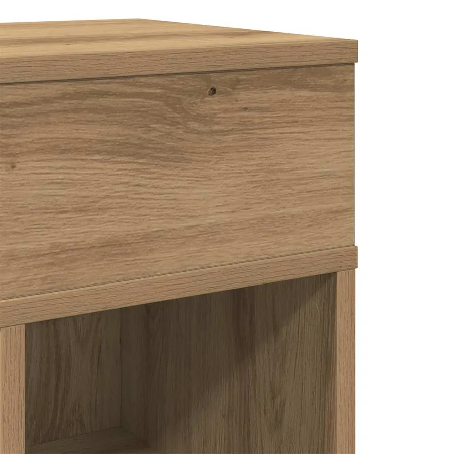 Table de chevet avec tiroir en chêne artisanal 25 x 31 x 66 cm - 9