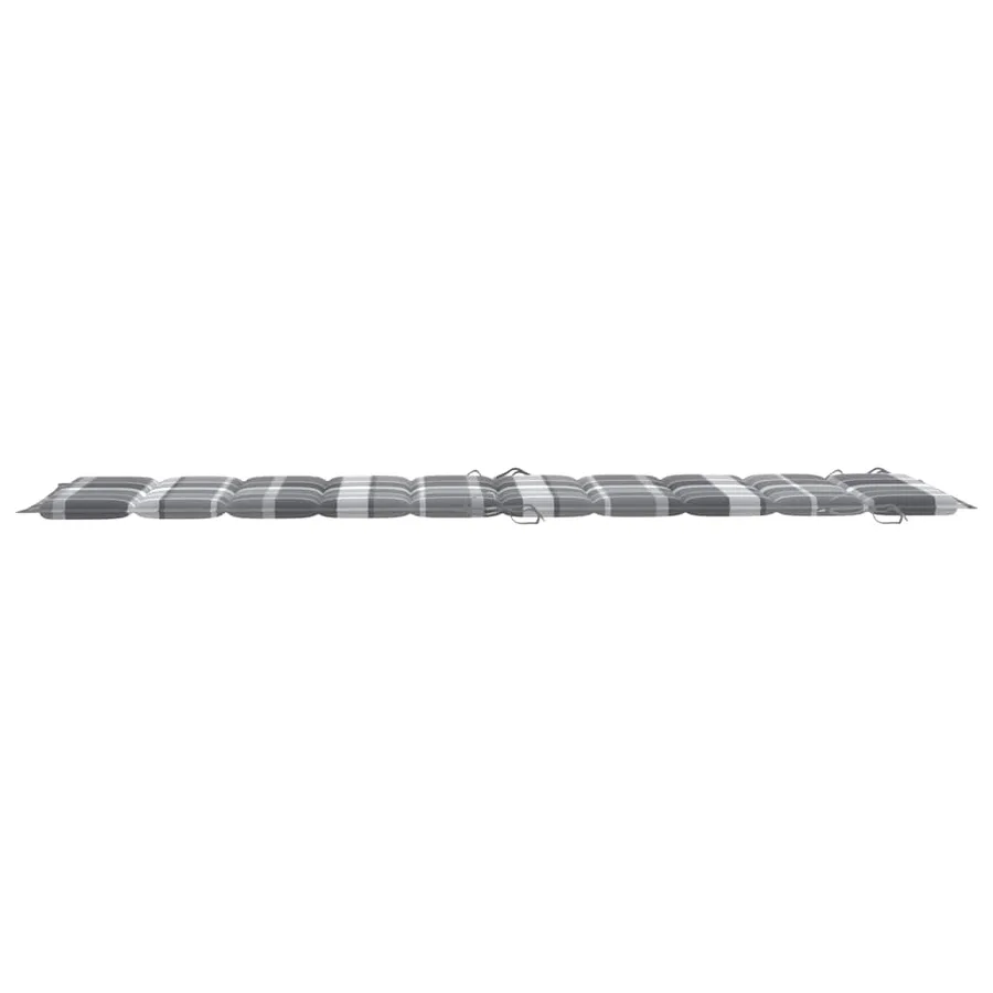 Chaise longue à bascule avec coussin Bois de teck solide - 11