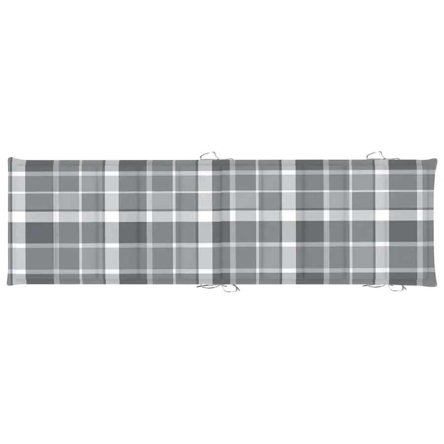 Chaise longue à bascule avec coussin Bois de teck solide - 12